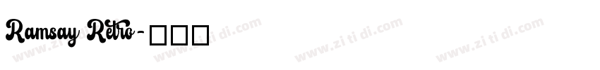 Ramsay Retro字体转换
